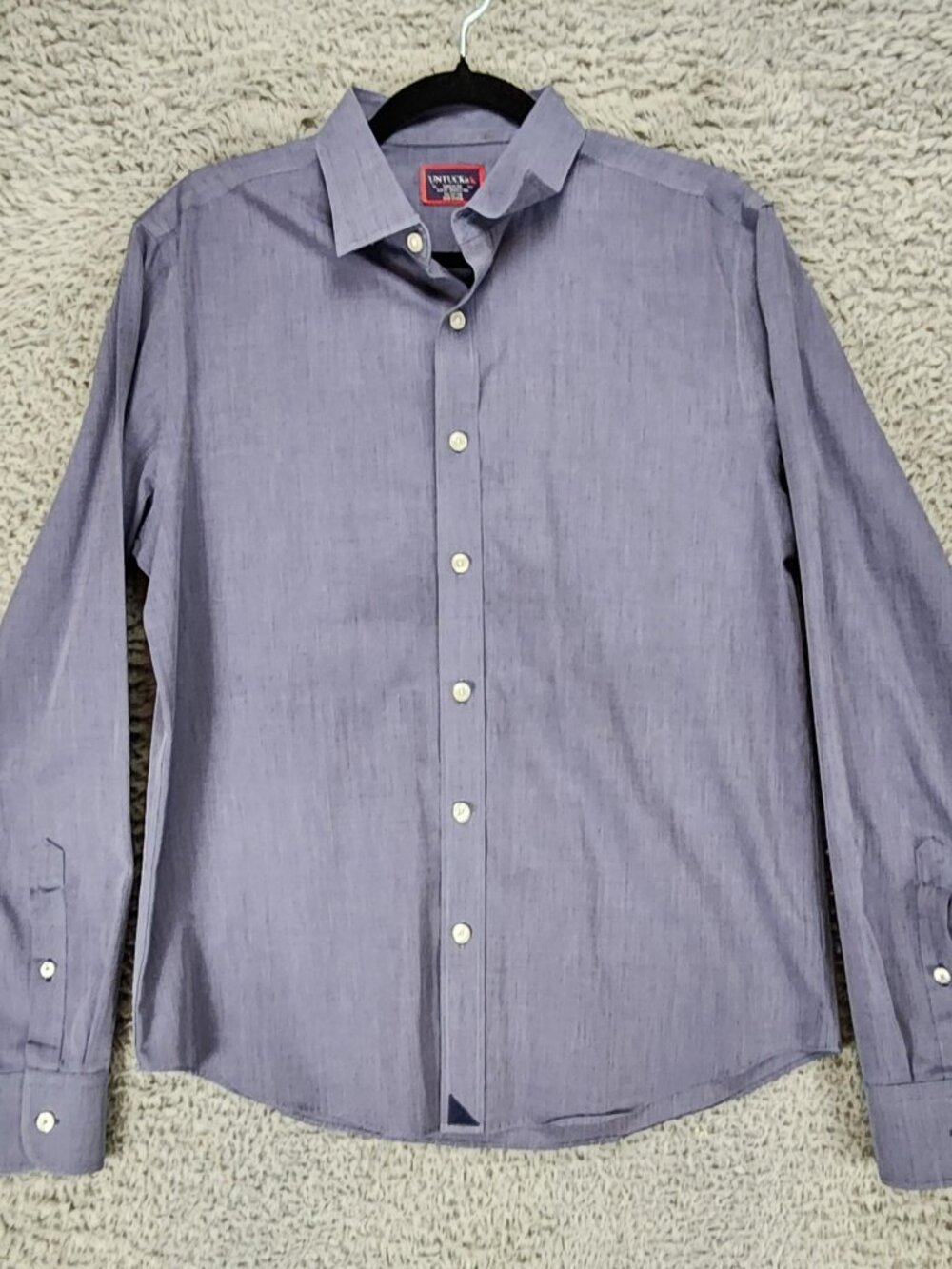 UNTUCKit Shirt Mens Medium Blue Cotton Long Sleeve Button Up *Read*